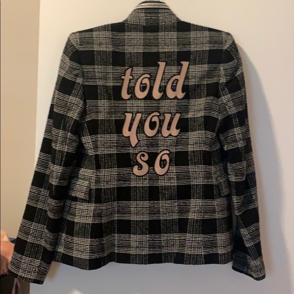 Alice and Olivia “Told You So” Harris plaid blazer